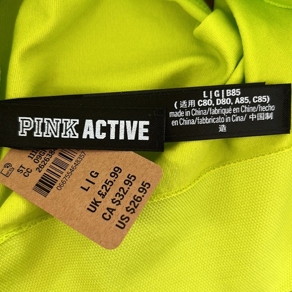 Pink active Victoria’s Secret one shoulder bra L NWT - Picture 5 of 5